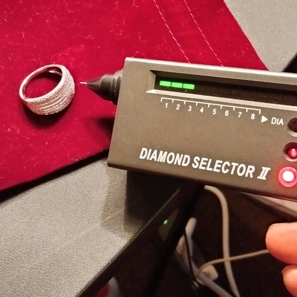 Multi roll miracle plate .25kt diamond sterling silver band - Picture 6 of 10